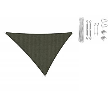 Shadow Comfort driehoek 2,5x3x3,5m DuoColor Carbon Black metset