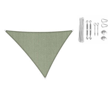 Shadow Comfort driehoek 4x4,5x5m Moonstone green met Bevestigingsset