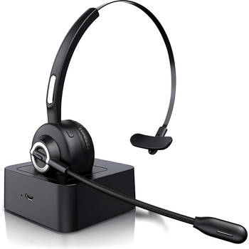Nince Draadloze Headset - Bluetooth 5.0 -met Ruisonderdrukking - Draaibare Microfoon - voor PC / Laptop / Telefoon