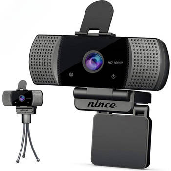 Nince Webcam van hoge Kwaliteit 2021 Model Full HD 1080P - Webcam voor pc / laptop - Webcam met Microfoon