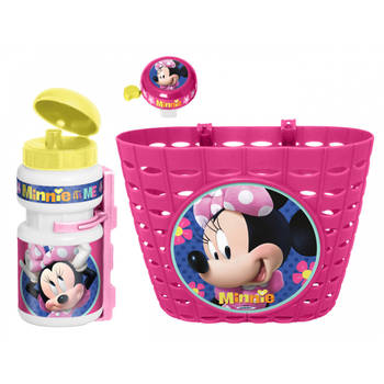 Disney Minnie Mouse Kinderfietsaccessoires Roze 3-delig