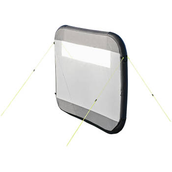 ProPlus windscherm opblaasbaar 160 x 140 cm lichtgrijs/zwart