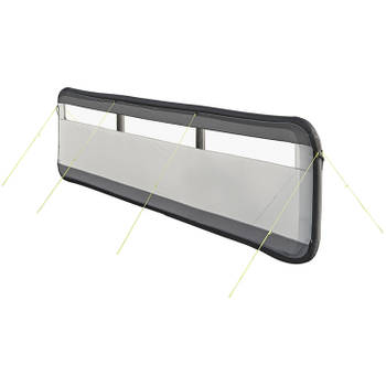 ProPlus windscherm opblaasbaar 480 x 140 cm lichtgrijs/zwart
