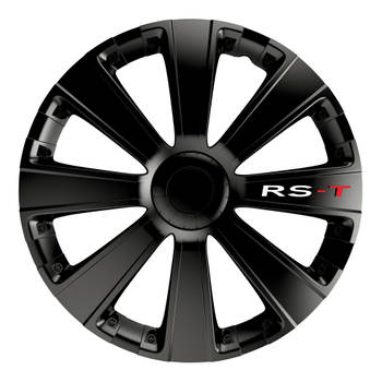Carpoint wieldoppen RS-T 14 inch ABS zwart set van 4