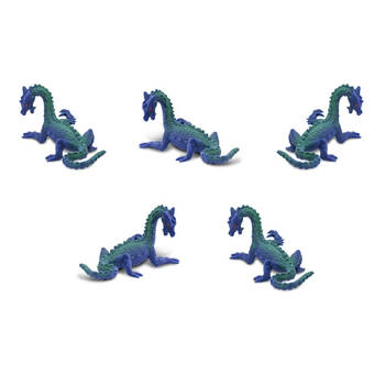 Safari Zeedraken speelfiguren 2 cm BPA-vrij blauw 192-delig