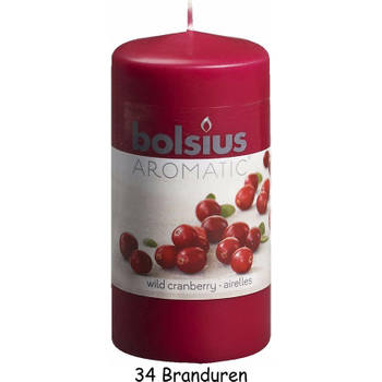 Bolsius Wild Cranberry - Geurkaars - 12 x 6 cm - 10 stuks