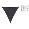 Shadow Comfort driehoek 3x3x3m Carbon Black met Bevestigingsset