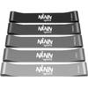 NINN Sports - Premium Weerstandsbanden Grijs - Set van 5 Resistance Banden - Fitness elastiek - Inclusief eBook