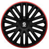 Sparco wieldoppen Bergamo 14 inch ABS zwart/rood 4 stuks