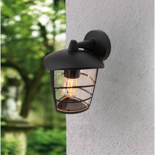 Wandlamp Neerwaarts Zwart Aloria