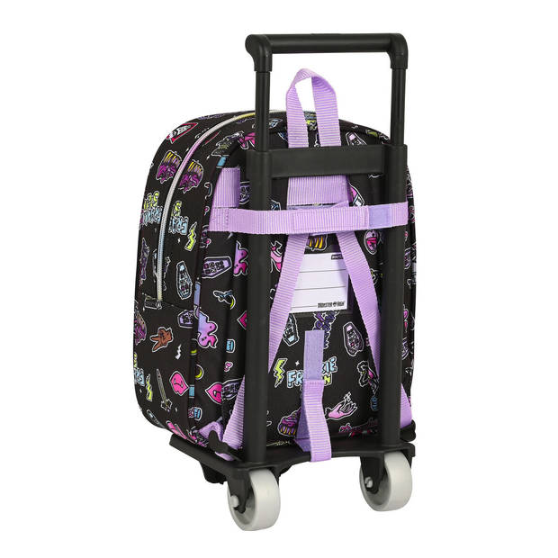 Schoolrugzak met Wielen Monster High Creep Zwart 22 x 27 x 10 cm