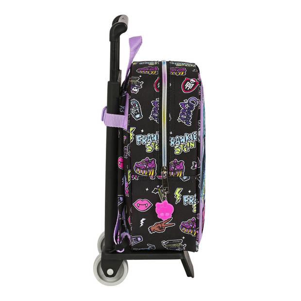 Schoolrugzak met Wielen Monster High Creep Zwart 22 x 27 x 10 cm