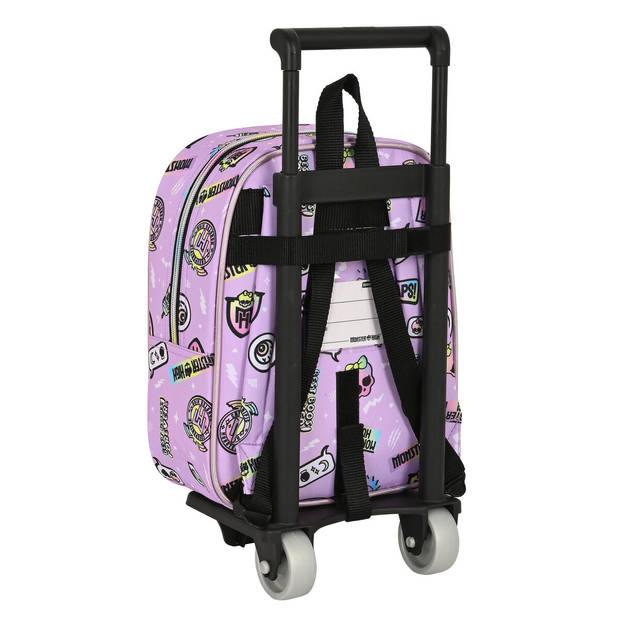 Schoolrugzak met Wielen Monster High Best boos Lila 22 x 27 x 10 cm