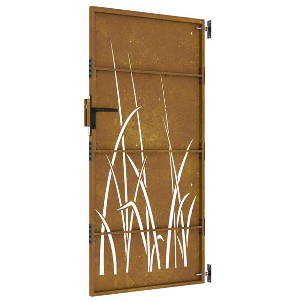 The Living Store Metalen Poorten - 85 x 3 x 200 cm - Roestig - Cortenstaal