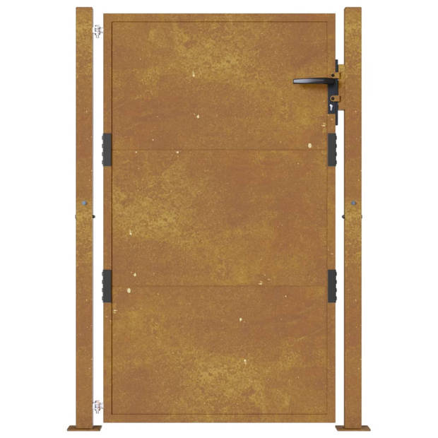 vidaXL Poort 105x130 cm cortenstaal