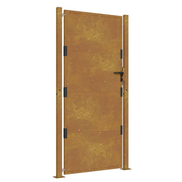 vidaXL Poort 105x180 cm cortenstaal