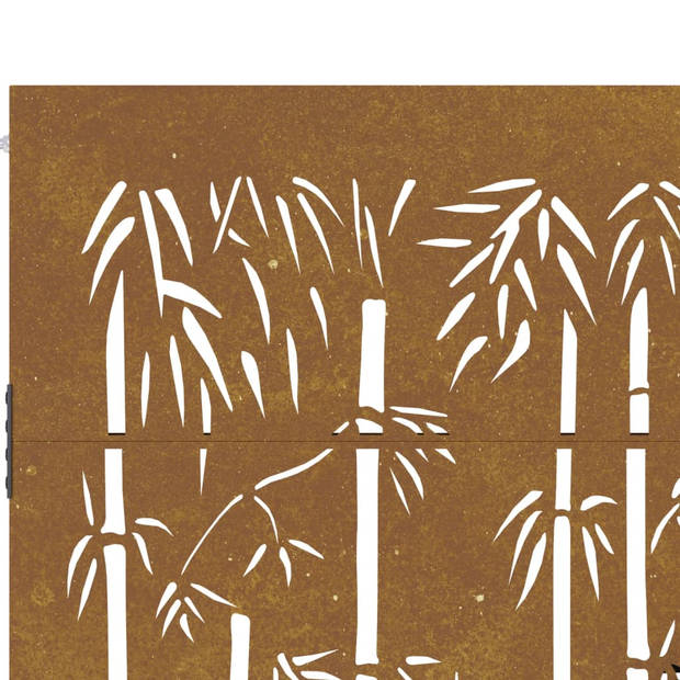 vidaXL Poort 105x205 cm bamboe-ontwerp cortenstaal