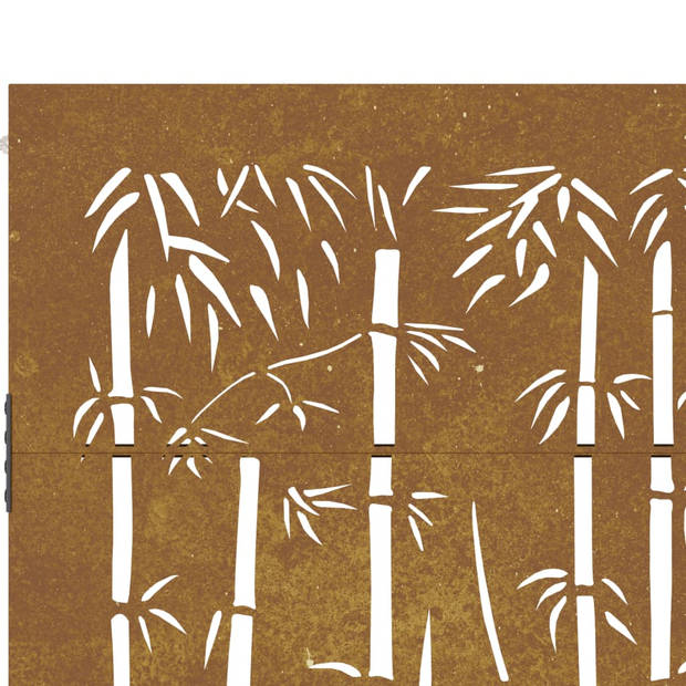 vidaXL Poort 85x150 cm bamboe-ontwerp cortenstaal
