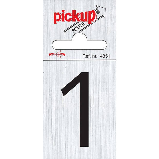 Route alulook 60 x 44 mm Sticker zwarte cijfer 1 pick up