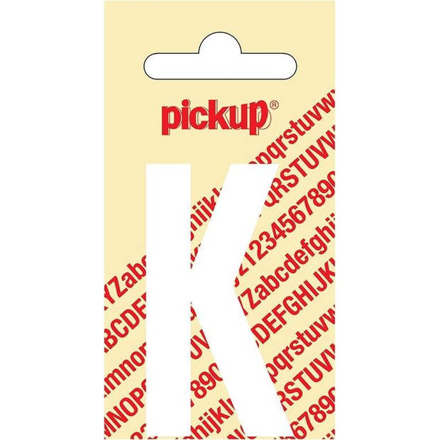 Plakletter Nobel Sticker witte letter K