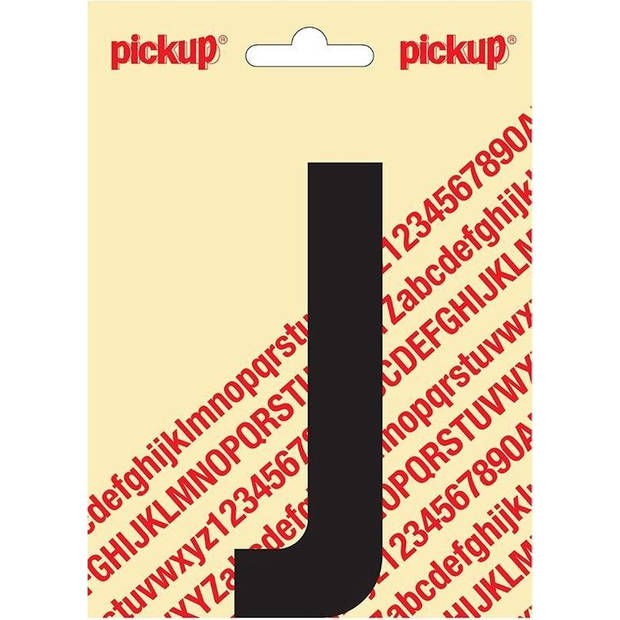 Plakletter Nobel Sticker zwarte letter J