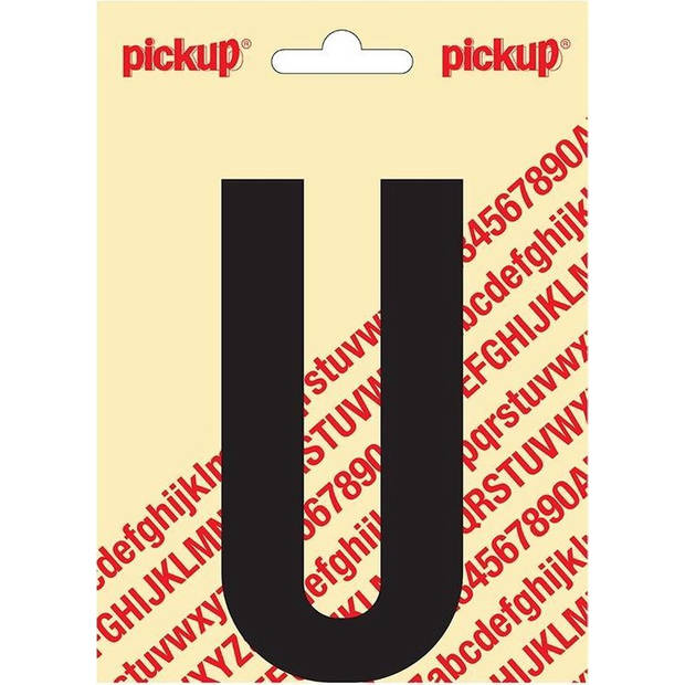 Plakletter Nobel Sticker zwarte letter U