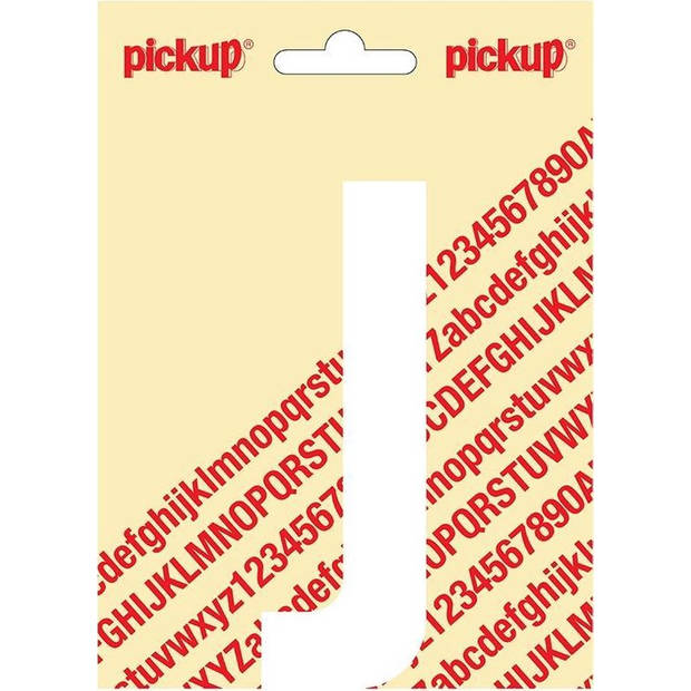 Plakletter Nobel Sticker witte letter J