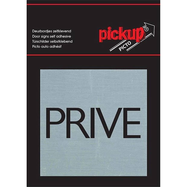 Route Alu Picto 80 x 80 mm Sticker prive