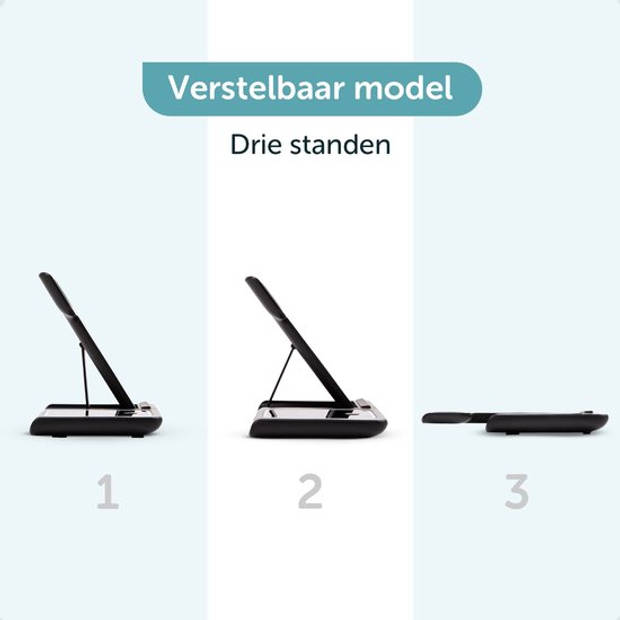 ForDig 3-in-1 Draadloze Oplader (Zwart) Docking Station - 15 Watt Snellader - Geschikt voor iPhone & Android Telefoon /