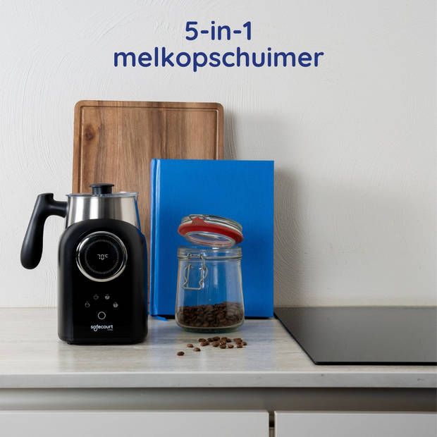 Safecourt Kitchen - Melkopschuimer pro - Uitneembare kan - 4-in-1 - BPA-vrij - Zwart - 300 ML