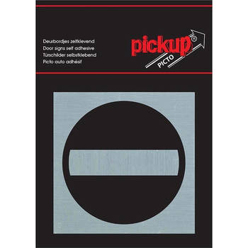 Route Alu Picto 80 x 80 mm Sticker geen entree