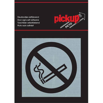 Route Alu Picto 80 x 80 mm Sticker roken niet toegestaan
