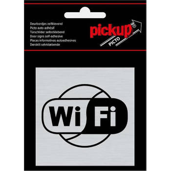 Route Alu Picto 80 x 80 mm Sticker wifi