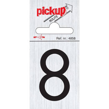 Route alulook 60 x 44 mm Sticker zwarte cijfer 8 pick up