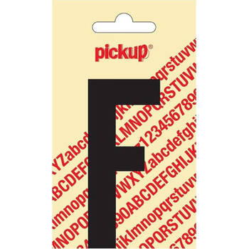 Plakletter Nobel Sticker zwarte letter F