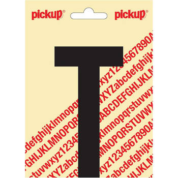 Plakletter Nobel Sticker zwarte letter T