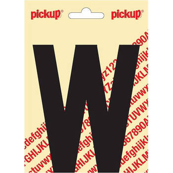 Plakletter Nobel Sticker zwarte letter W