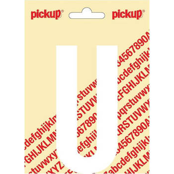 Plakletter Nobel Sticker witte letter U