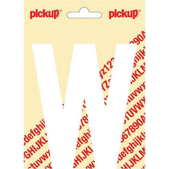 Plakletter Nobel Sticker witte letter W