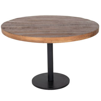 Giga Meubel - Eettafel Rond - Ø110cm - Mangohout - Eettafel Dinand