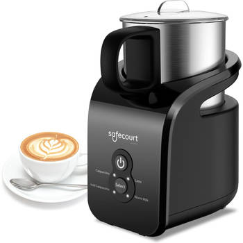 Safecourt Kitchen - Melkopschuimer pro - Uitneembare kan - 4-in-1 - BPA-vrij - Zwart - 300 ML