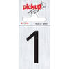 Route alulook 60 x 44 mm Sticker zwarte cijfer 1 pick up