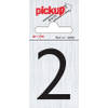 Route alulook 60 x 44 mm Sticker zwarte cijfer 2 pick up