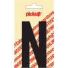 Plakletter Nobel Sticker zwarte letter N