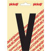 Plakletter Nobel Sticker zwarte letter V