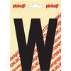 Plakletter Nobel Sticker zwarte letter W