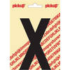 Plakletter Nobel Sticker zwarte letter X