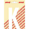 Plakletter Nobel Sticker witte letter K