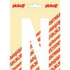 Plakletter Nobel Sticker witte letter N