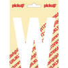 Plakletter Nobel Sticker witte letter W